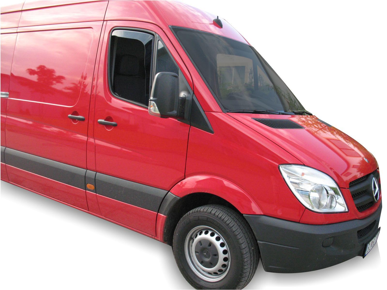 J&J AUTOMOTIVE Windabweiser passend für Mercedes Sprinter W906 2006-2018 2tlg, Heko Regenabweiser Vorne Getönt Dunkel Passform
