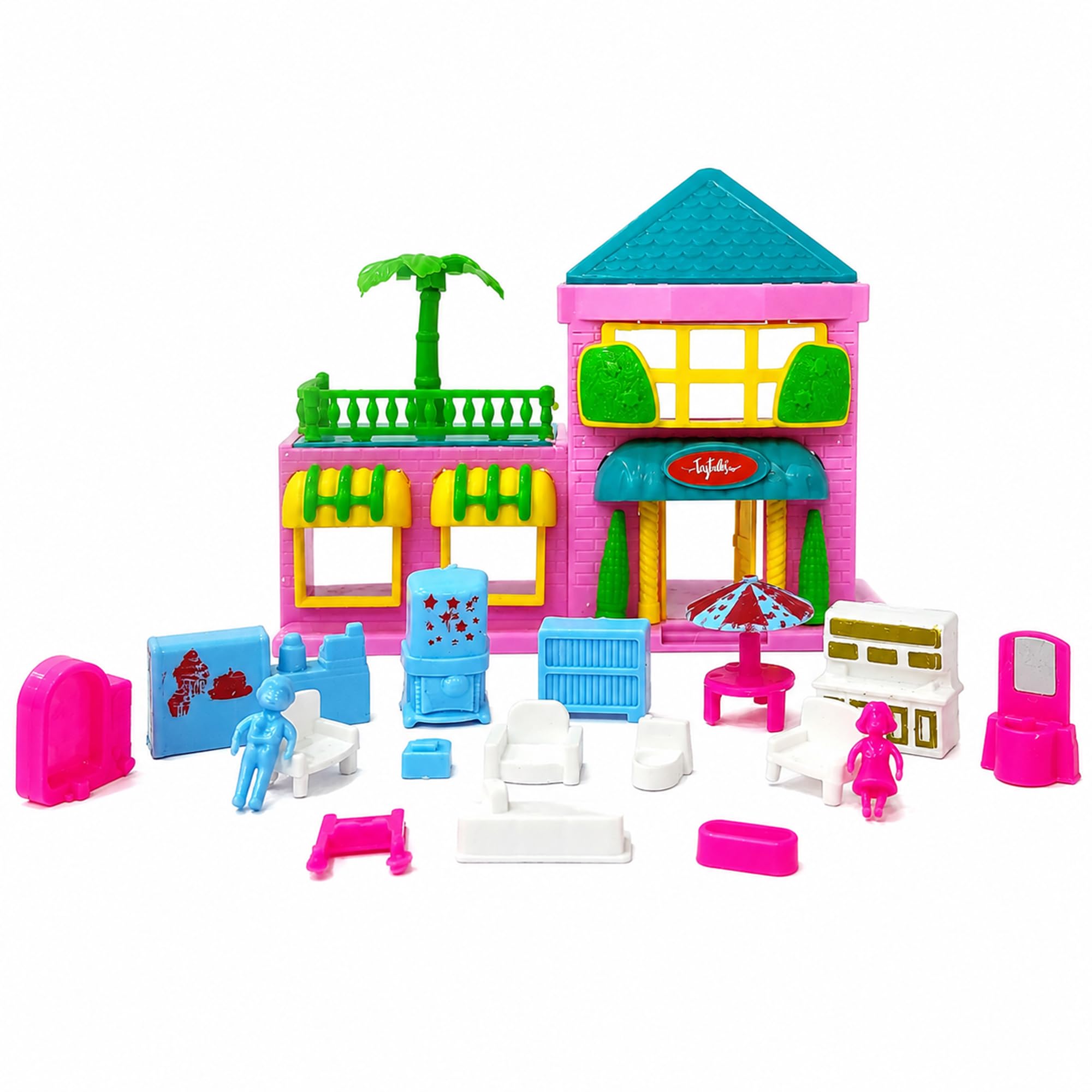 NHR Loving Family Doll House Play Set for Kids | 2-Storey Pretend Play Toy with Furniture, Mini Dolls & Accessories | Educational Role Play Dollhouse for Girls Age 3+-image-30