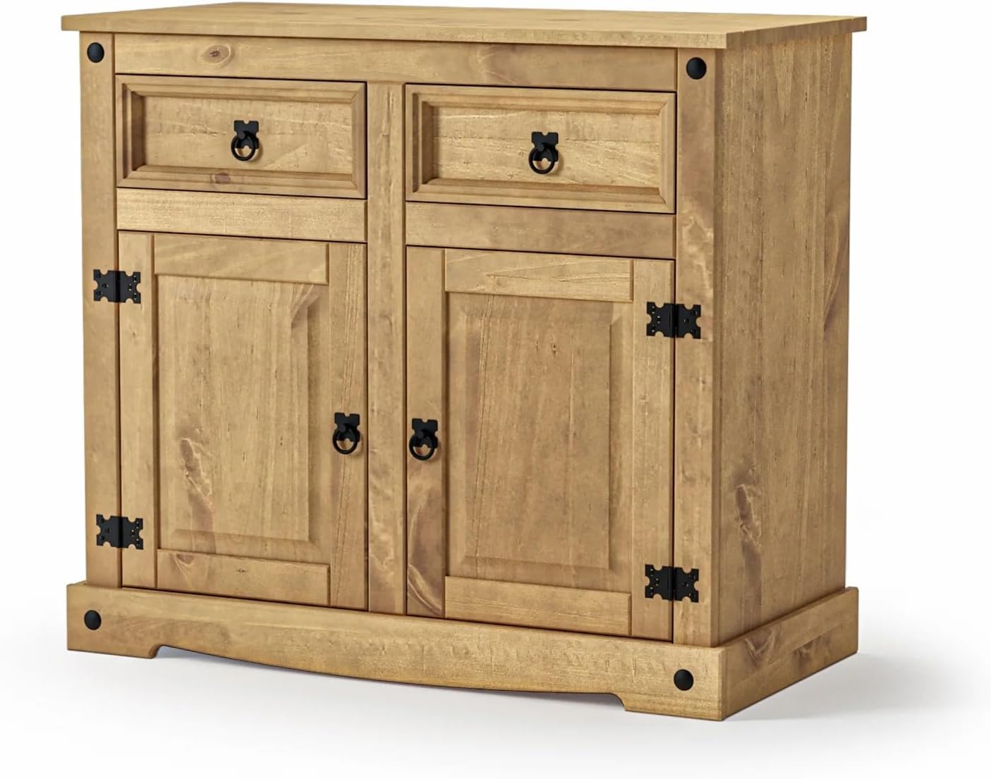 Mews Corona 2 Door 2 Drawer Small Sideboard, Mexican Pine