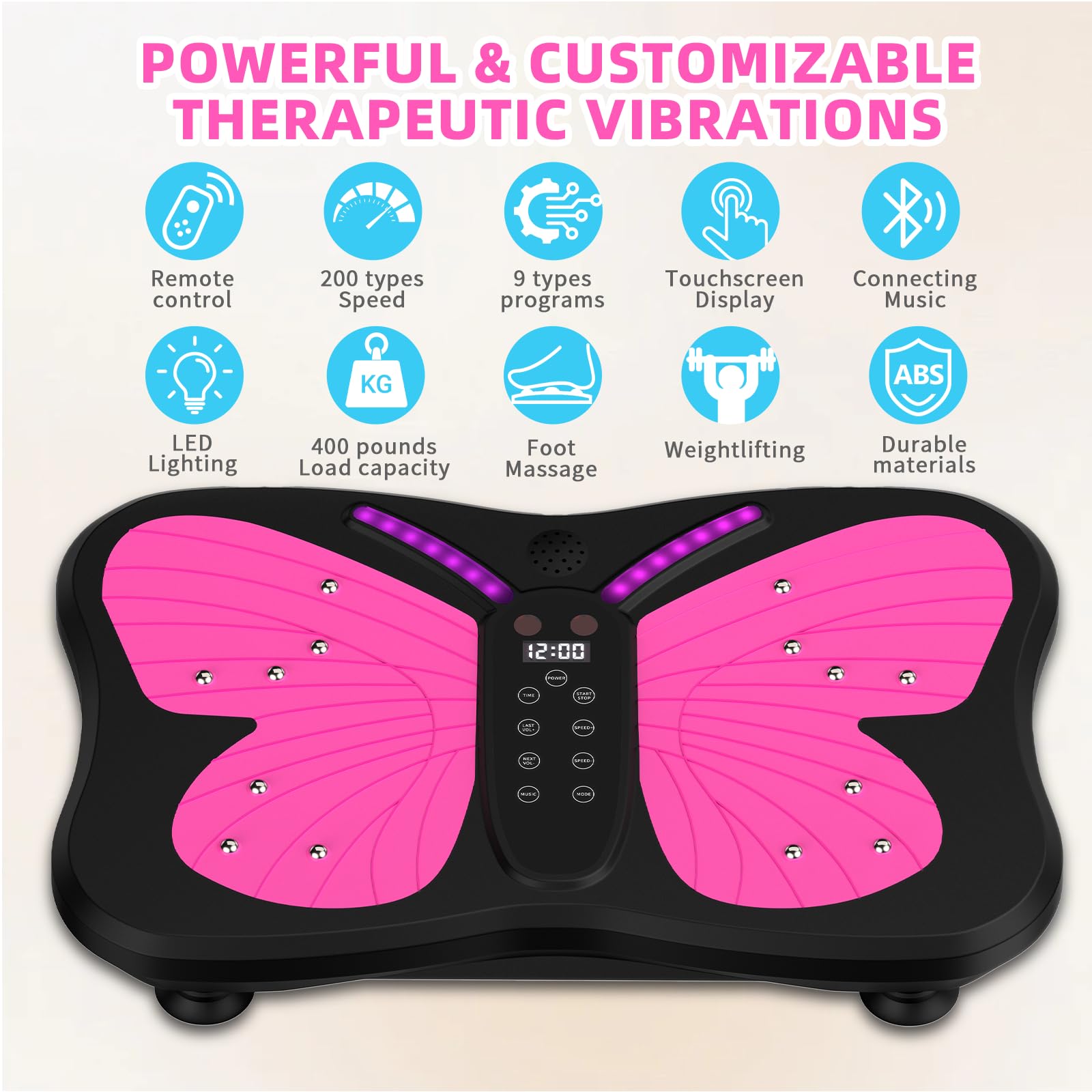 Vibration Plate Exercise Machine, 3D Vibrating Plates for Weight Loss and  Lymphatic Drainage, 200 Adjustable Speeds Max Weight 400 Lbs, Whole Body  Workout Sculpting Platform for Home Fitness (pink) : Amazon.co.uk: Sports