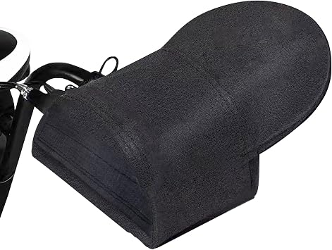 Summer Motorcycle Handlebar Muffs Sun Protection Gloves Mitts, Universal Waterproof 3D Handlebar Grip Sunshade Muffs Cover Hand Shield for Scooter Motorcycle Motorbike Black
