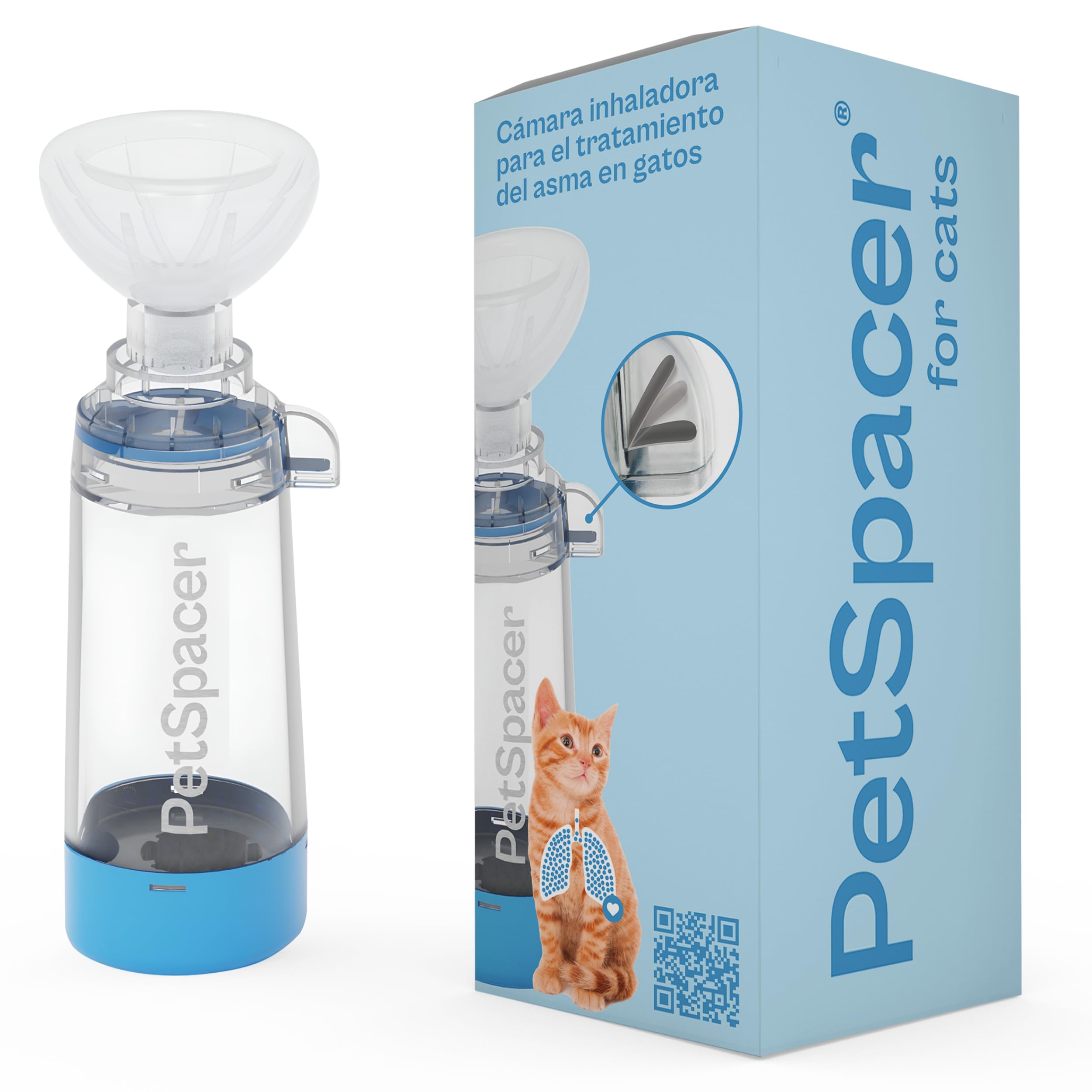 Inhalador para Gatos con Mascarilla | Ventolin Inhalador Nasal y Bucal | Aerosol Silencioso | Compatibilidad Universal DEHP Free