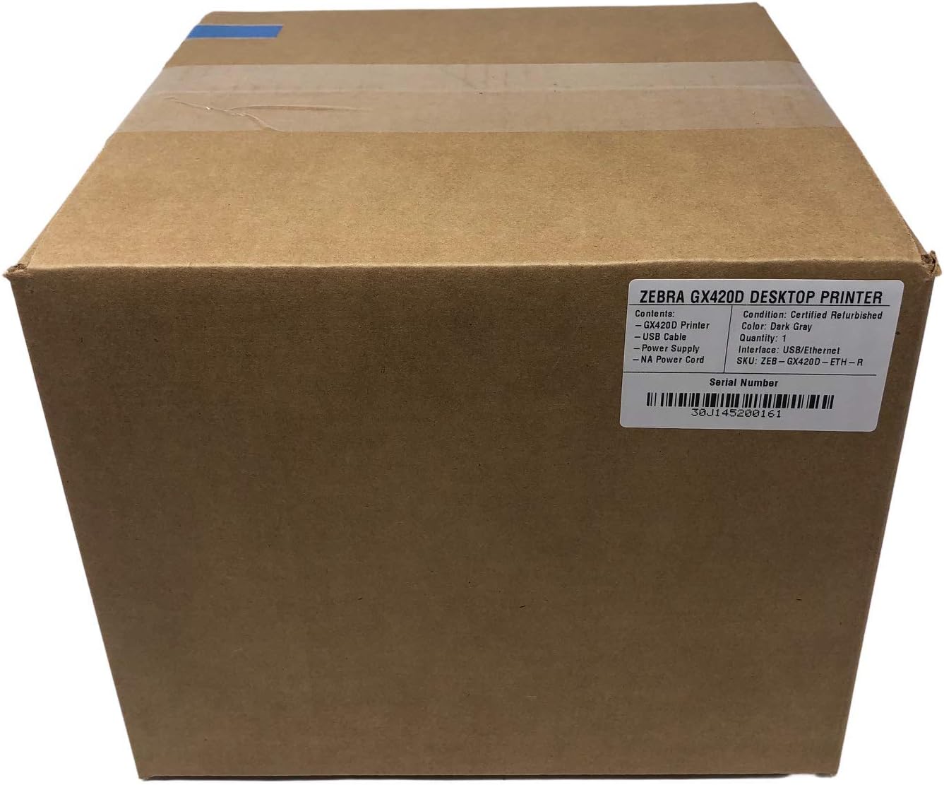 Zebra GX420D with Display, Thermal Label Barcode Printer, USB/Ethernet/Serial Connectivity, GX42-202410-000 (Renewed) : Office Products