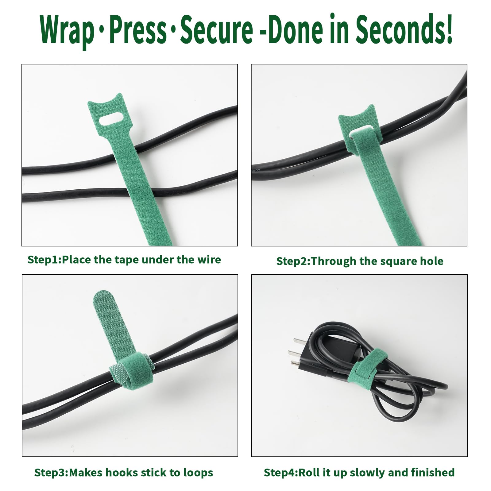 100 PCS Reusable Fastening Cable Ties