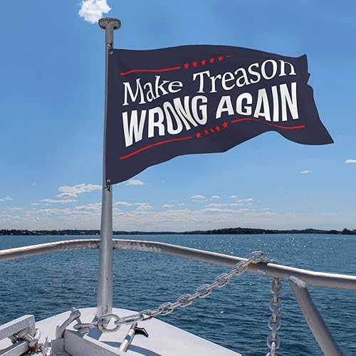 Miniatura 8 de Bandera Make Treason Wrong Again, resistente al racismo, bandera anti-Trump Is A Traidor, banderas de 4 x 6 pies, para decoración del hogar al aire