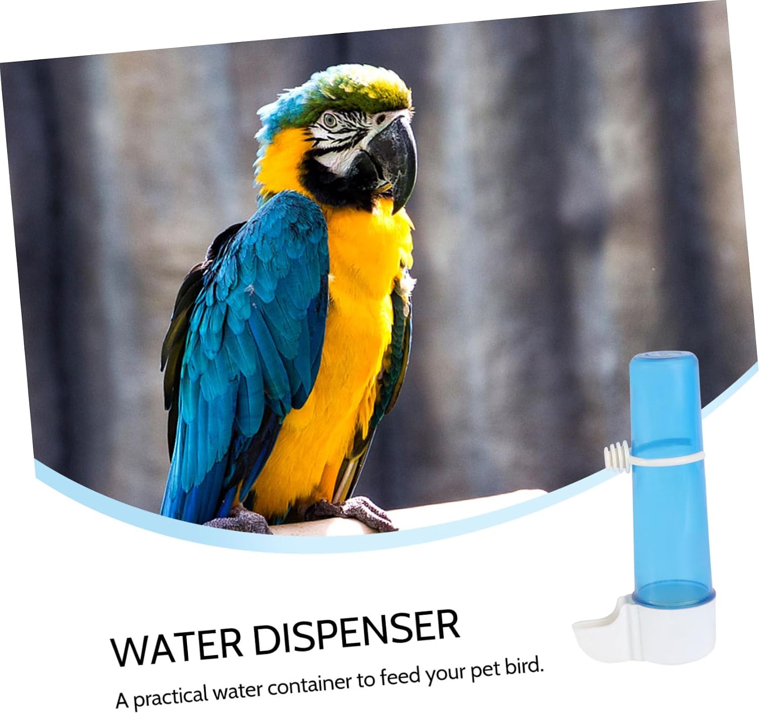 125Ml Automatic Bird Water Dispenser for Parakeets Compact Plastic Water Feeder Container for Bird Cage Easy to Clean and Install image 2