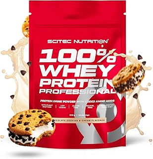Scitec Nutrition 100% Whey Protein Professional - Amélioré avec des acides aminés supplémentaires et des enzymes digestives - Sans gluten - Sans huile de palme, 500 g, Chocolat-Cookies & Cream