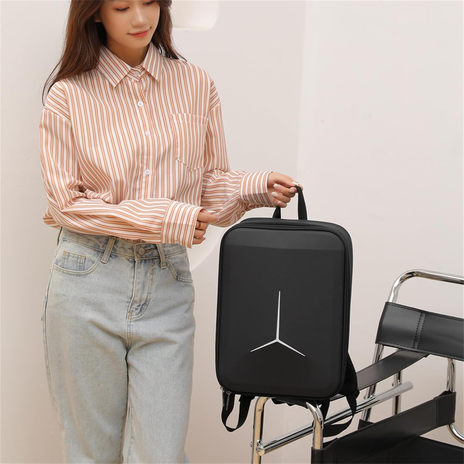 Backpack Carrying Case for DJI Neo GOGGLES N3 Travel Storage Shoulder Bag EVA Protective Cover Shell Portable Organizer for Store Neo Drone GOGGLES N3 Accessories, Remote, Charging Hub Batteries