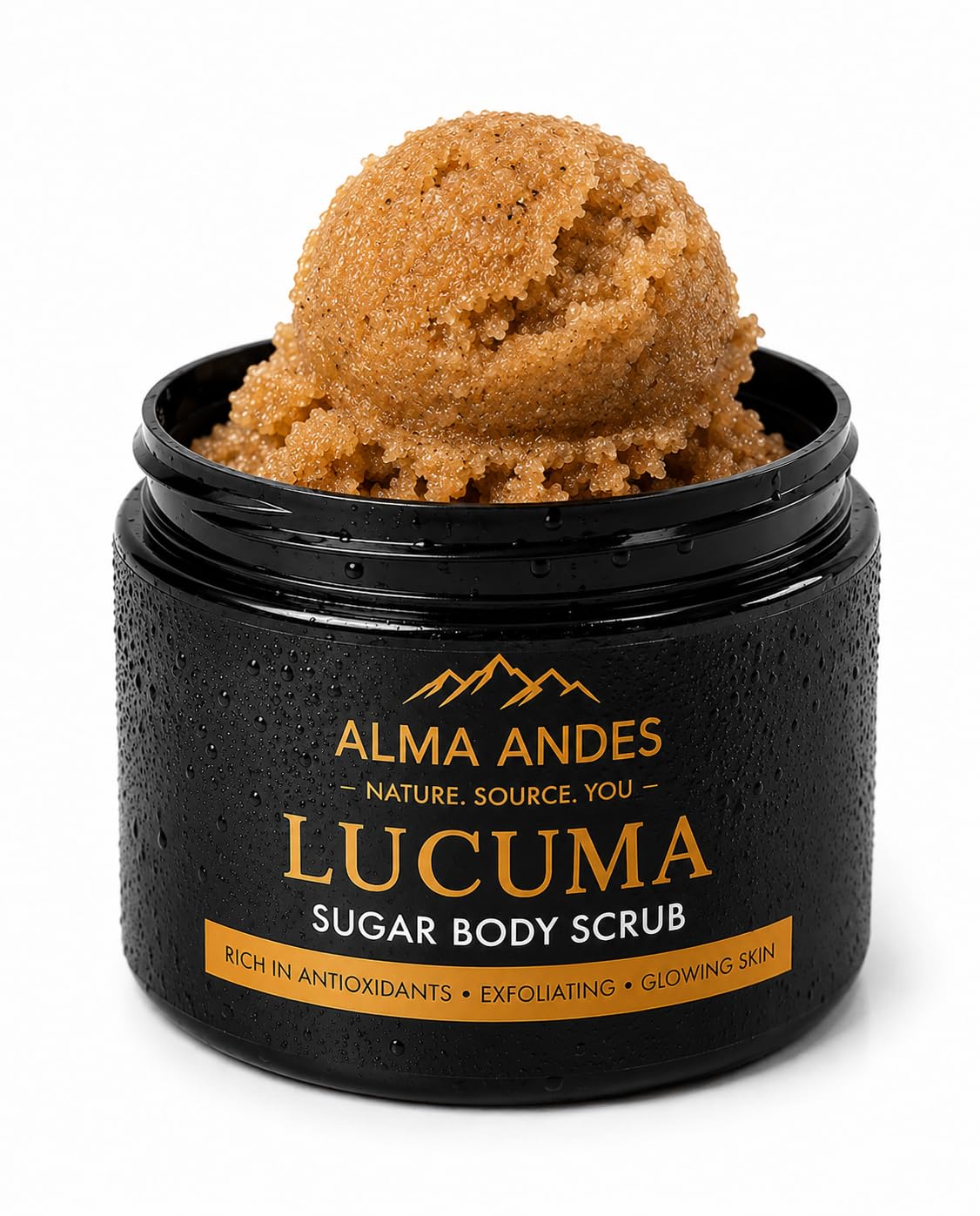 Lucuma Sugar Body Scrub, Exfoliating, Rich in Antioxidants, for Glowing Skin, Organic-picture-36