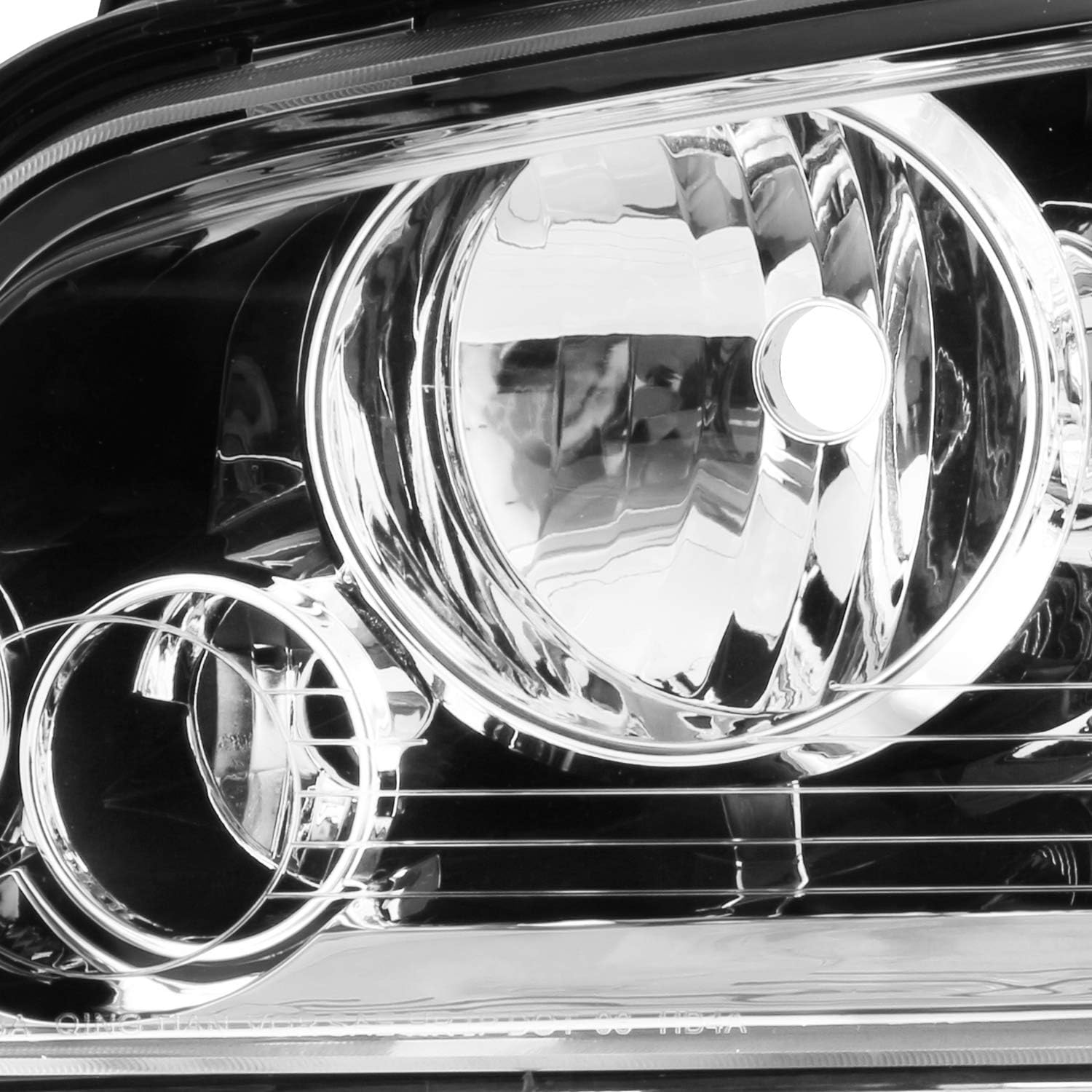 AKKON - Fits 2006-2010 Dodge Charger [Halogen Style] Chrome Headlamp Left+Ritght Pair Headlights Replacement