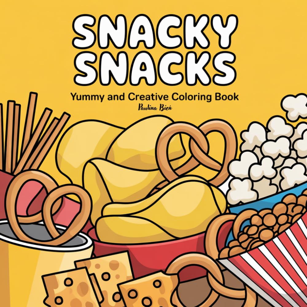 Snacky Snacks: Yummy and Creative Coloring Book