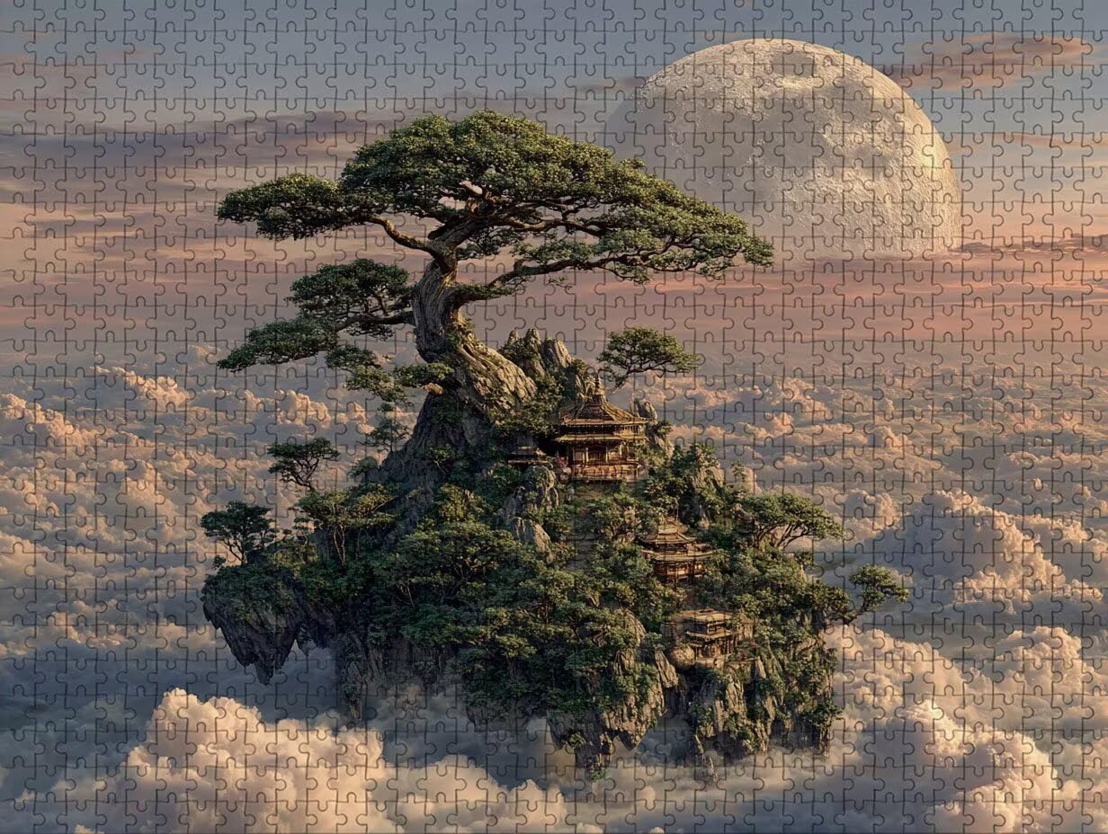 Księżyc Puzzle 2000 sztuk dla dorosłych, drewniane puzzle z pudełkiem 99 x 70 cm, zabawa DIY dla rodzinnych, pomysł na prezent dla mężczyzn i kobiet, wykwintne pudełko na prezent, letnie dekoracje do