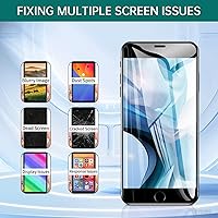 Vista 4 de Para iPhone 7 Reemplazo de pantalla negro con botón de inicio 4.7 "3D táctil LCD digitalizador Asamblea completa con cámara frontal oído altavoz