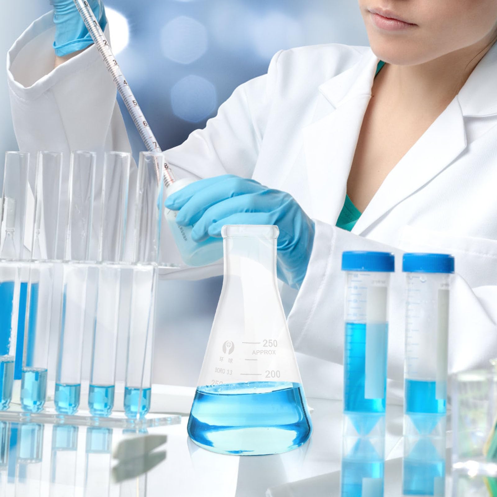 4 Beute In Vetro Borosilicato 250 Ml - Per Laboratorio, Esperimenti E Didattica - Foto 3