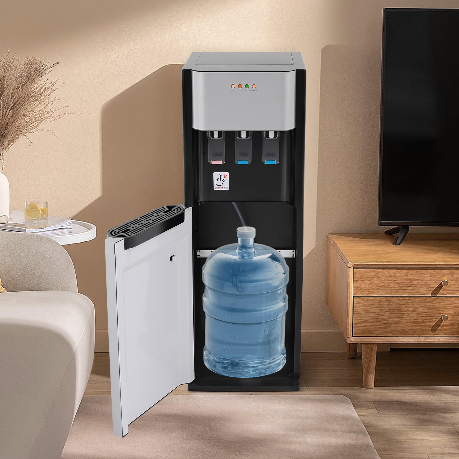 Wasserspender Bodenstehender Wasserspender Kalt Heiß Doppelfunktion 450W für Hause Büro Schlafzimmer Wohnzimmer