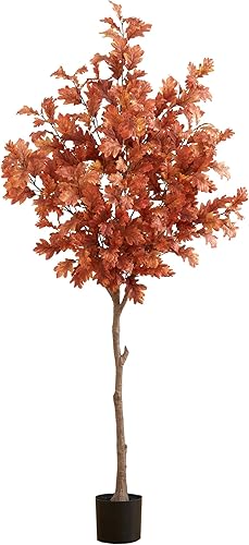 Miniatura 1 de Árbol de otoño artificial de roble otoñal de 6 pies