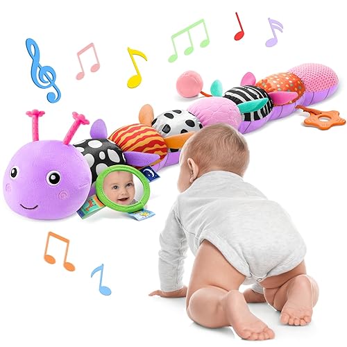 Miniatura 12 de Juguetes para Bebés de 6-12 Meses Oruga Musical Juguetes para Infantes Animales de Peluche 0-3-6 Meses Dentición Tiempo Boca Abajo Juguetes Candy