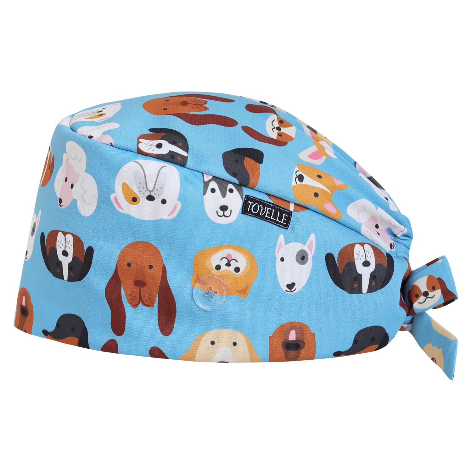 Scrub Caps for Men and Women with Buttons, Classic Surgical Caps