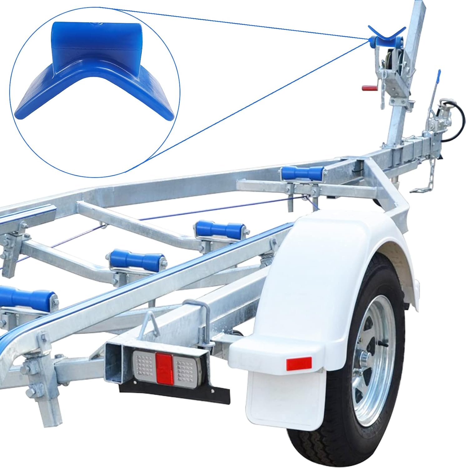 PLAYGOGYM Boat Trailer Roller 3 inch Bow Stop Roller Fits 1/2" Shaft 3" Bracket 2 Pack (Type 2) : Sports & Outdoors