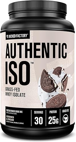 Jacked Factory Auténtico polvo aislado de proteína de suero ISO, bajo en carbohidratos, proteína de construcción muscular sin OMG sin rellenos,