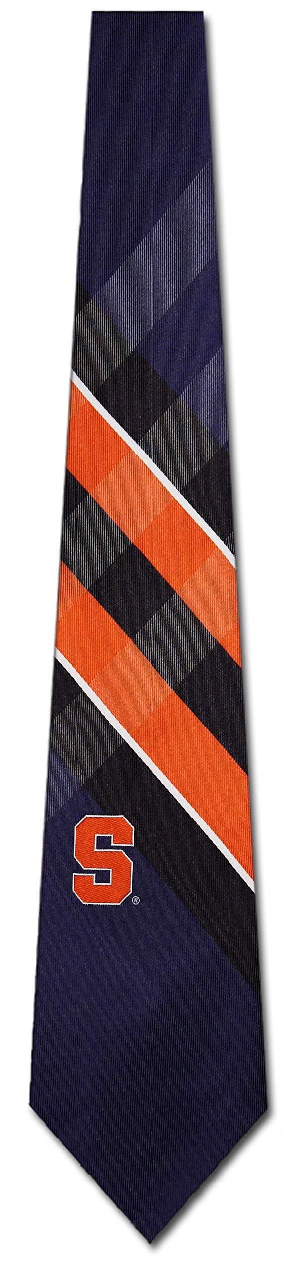 Syracuse Grid Neck Tie with College Sports Team Logo