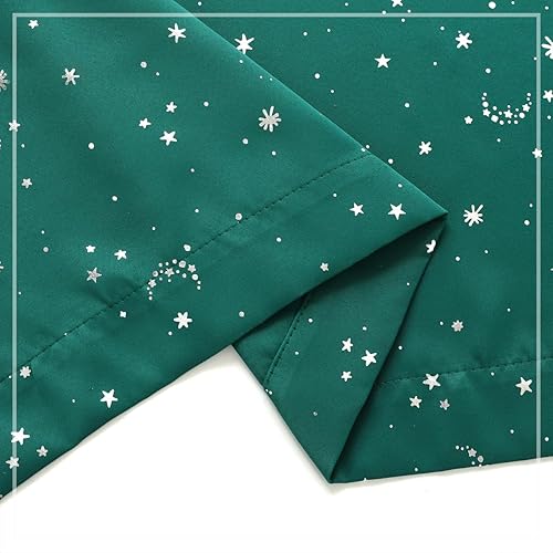 Vista 87 de Mangata Casa - Cortinas opacas para dormitorio, 2 paneles, cortinas térmicas para ventana, para sala de estar, cortinas que oscurecen. Azul marino