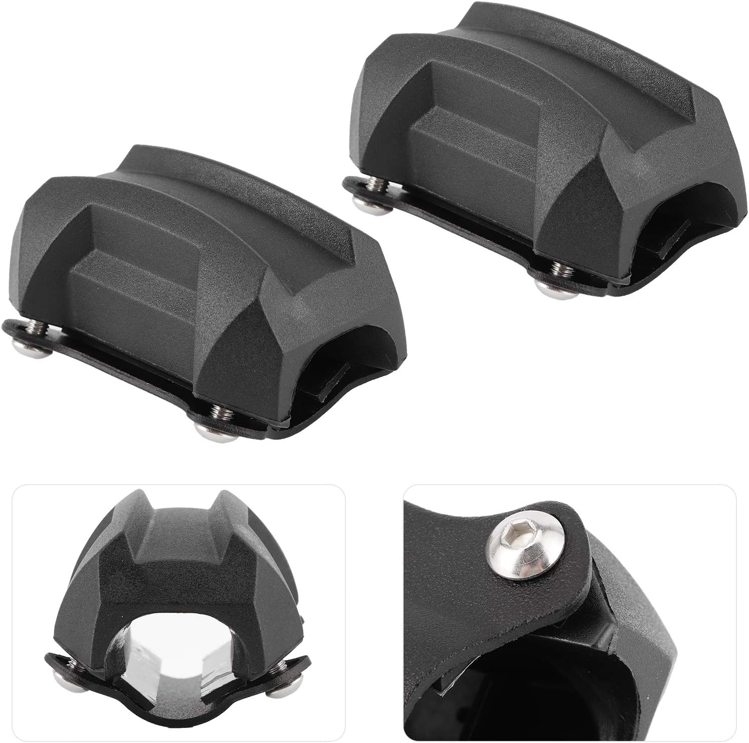 Motorcycle Bumper Block, Motorcycle Bumper Protector, Universal Motorcycle Bumper Guard Rubber Protector 25Mm/1In Bumper Block Decor Fit for R1200Gs R1250Gs F800Gs