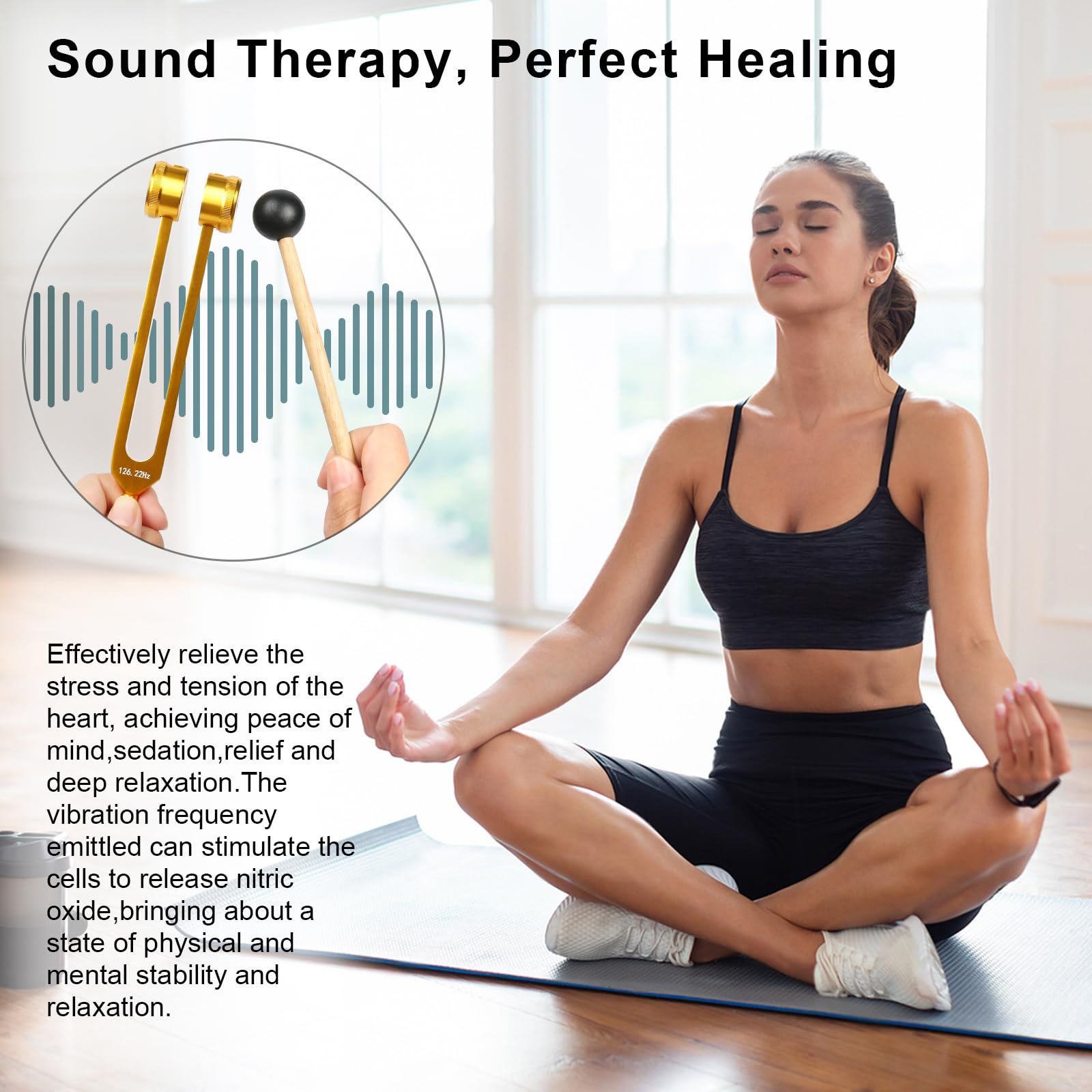 Jeu de Diapasons Chakras 7+1 avec Boîte Cadeau Aluminium pour Thérapie Sonore Méditation