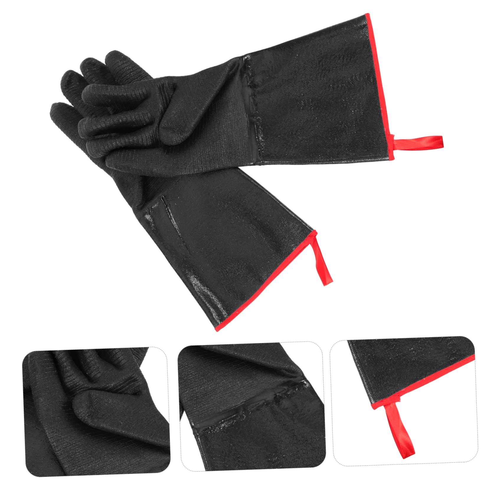 Guanti Termoresistenti Nero 1 Paio in Neoprene per Cucina e Fornello | Lavabili in Lavatrice, Resistenza al Taglio e Antiscivolo, Adatti a Impieghi Domestici