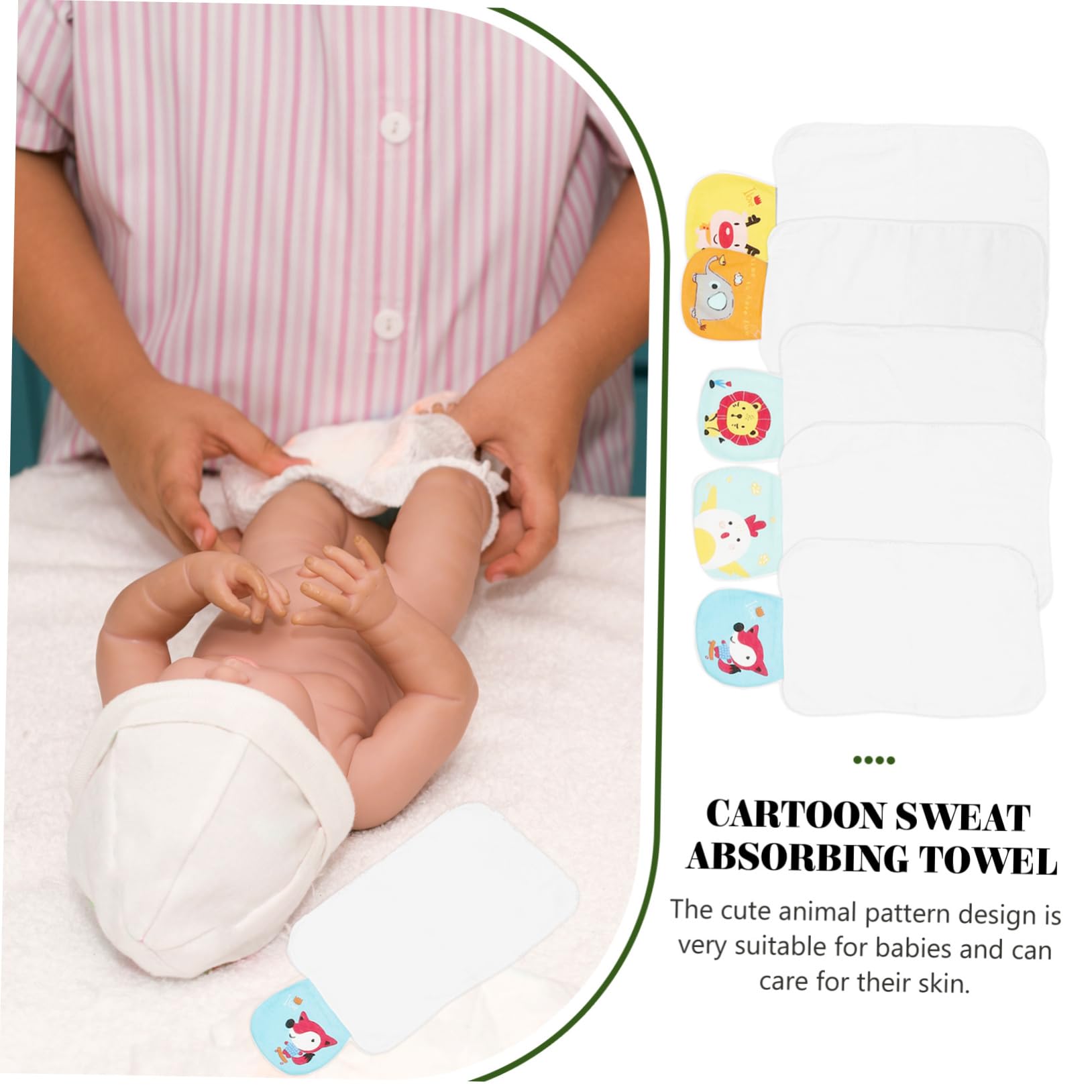 ibasenice 15 Pezzi Asciugamano Sudore Asciugamano Assorbente Del Sudore Di Cotone Panno Per Rutto Per Bambini Bavaglini Per Salviette Panno Per Il Viso Posteriore Per Neonato