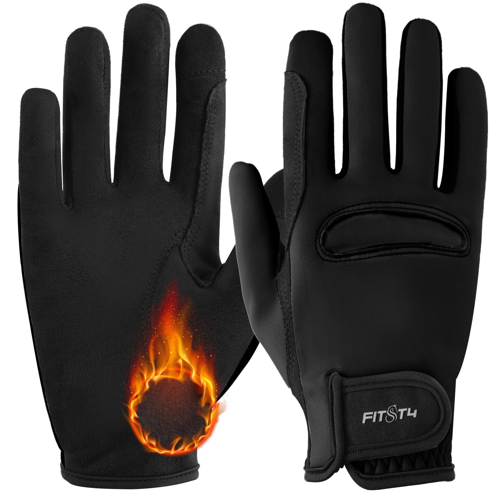 FitsT4 Sports Reithandschuhe Kinder Winter Grip rutschfest Handschuhe Reiten Kinder Jungen Mädchen mit Touchscreen-Design für Reitsport Sports