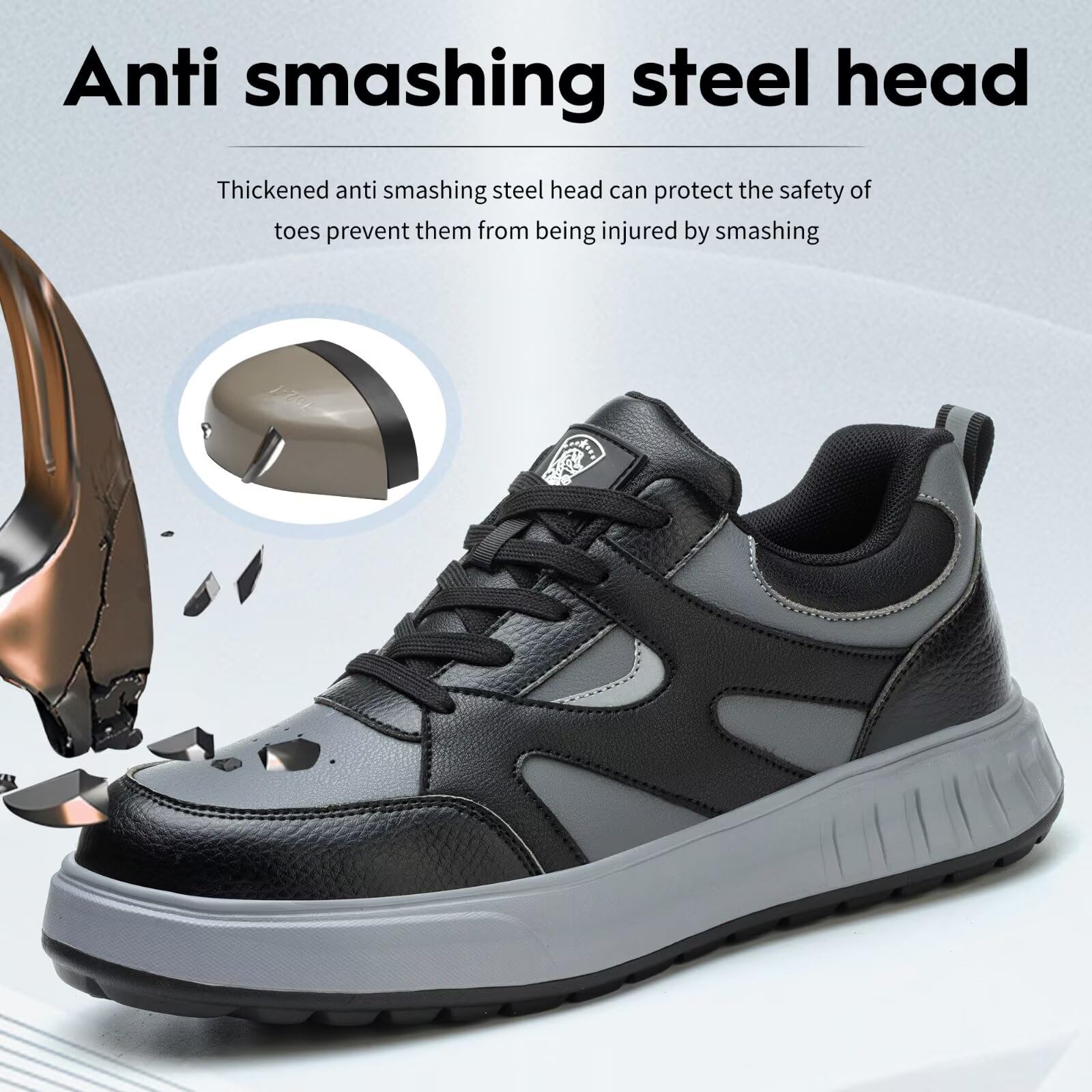 Scarpe Antinfortunistiche Uomo Donna Leggere Scarpe da Lavoro con Punta in Acciaio Comode Scarpe Sicurezza Traspiranti