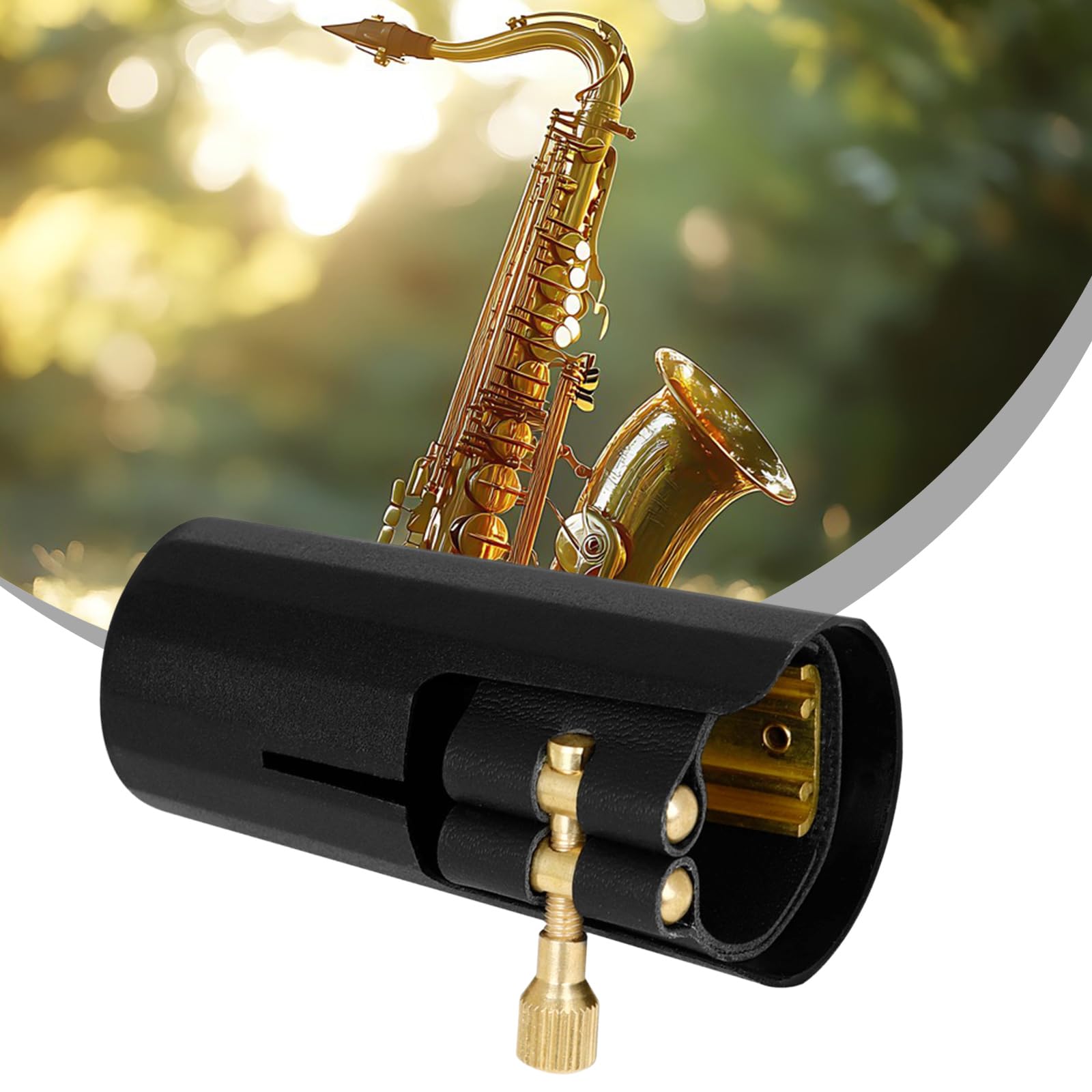 QIEIEI Clarinet Mouthpiece Ligature Caps Clip Leather Ligature Fastener & Caps Clarinet Ligature Mouthpiece Caps Enduring