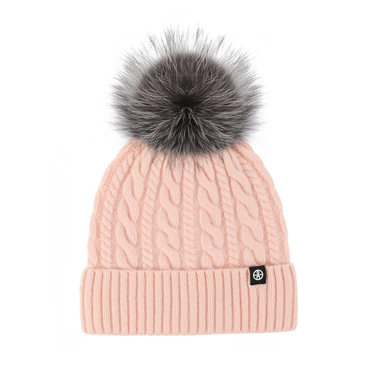 Czapka beanie dla kobiet zimowa czapka z pomponem miękka podszewka dla kobiet ciepła i wygodna idealna na zimne dni