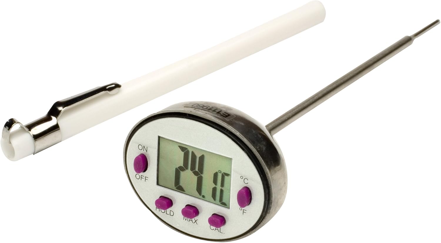 SP Bel-Art, H-B DURAC Calibrated Electronic Stainless Steel Stem Thermometer, -40/232C (-40/450F), 127mm (5 in.) Probe (B60900-1600)