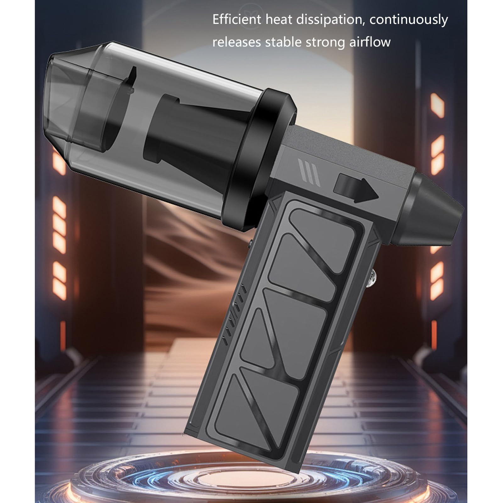 Soplador compacto de 130000 RPM con pantalla digital LED Ventilador portátil para actividades de extracción de 4 velocidades