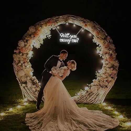 Miniatura 3 de Letrero de neón con texto en inglés Will You Marry Me, luz de neón LED para decoración de propuestas, compromiso, boda, día de San Valentín, novia,