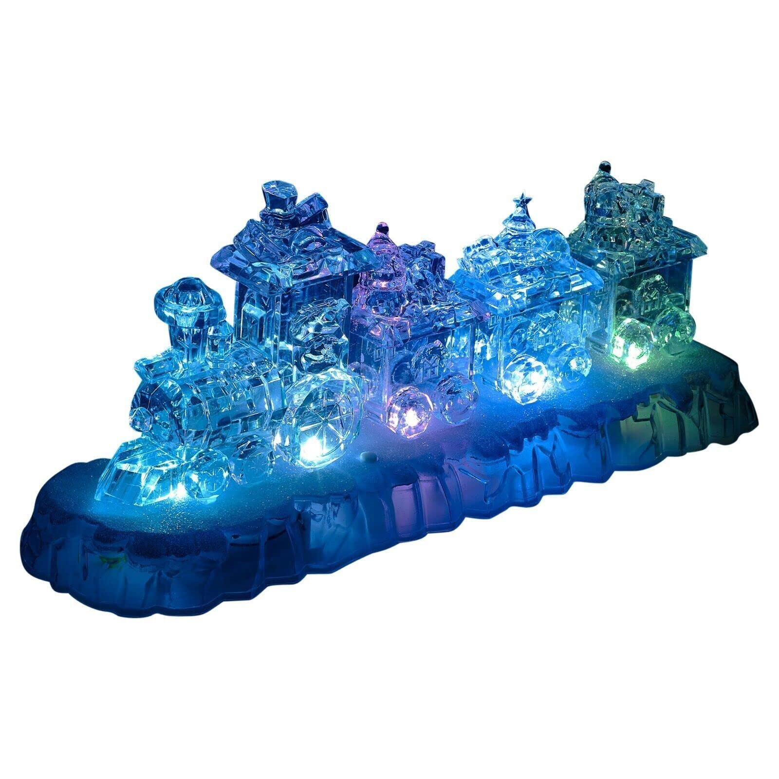 GRUNDIG Colour Changing LED Light Christmas Acrylic Musical Train Melodies Scene Decor