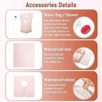 Amazon.com: Inflatable Bedside Shampoo Set with Water Bag and