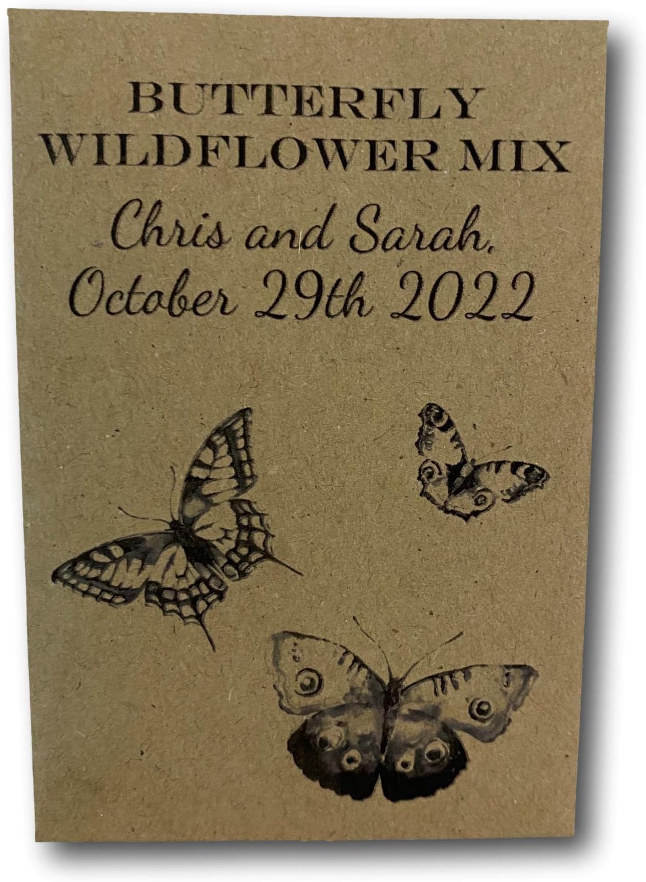 10X Wedding Seed Packets Personalised Favours Envelopes Gift Includes Wildflower Seeds - Unique eco Friendly no Plastic Bride Groom Guest Present Anniversary Keepsake
