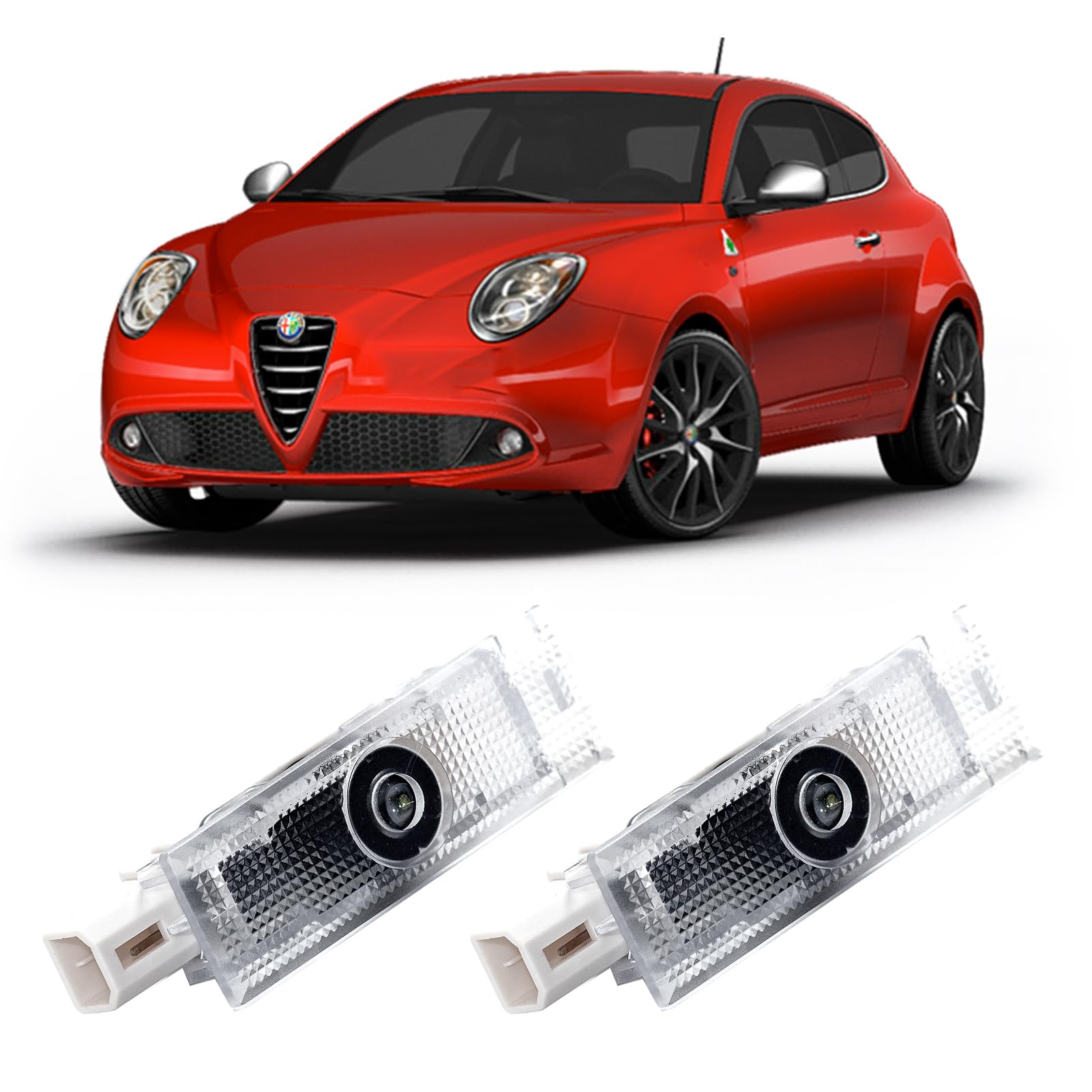 Amazon.com: TFSOTLY Never Fade Alfa Romeo Door Light Logo