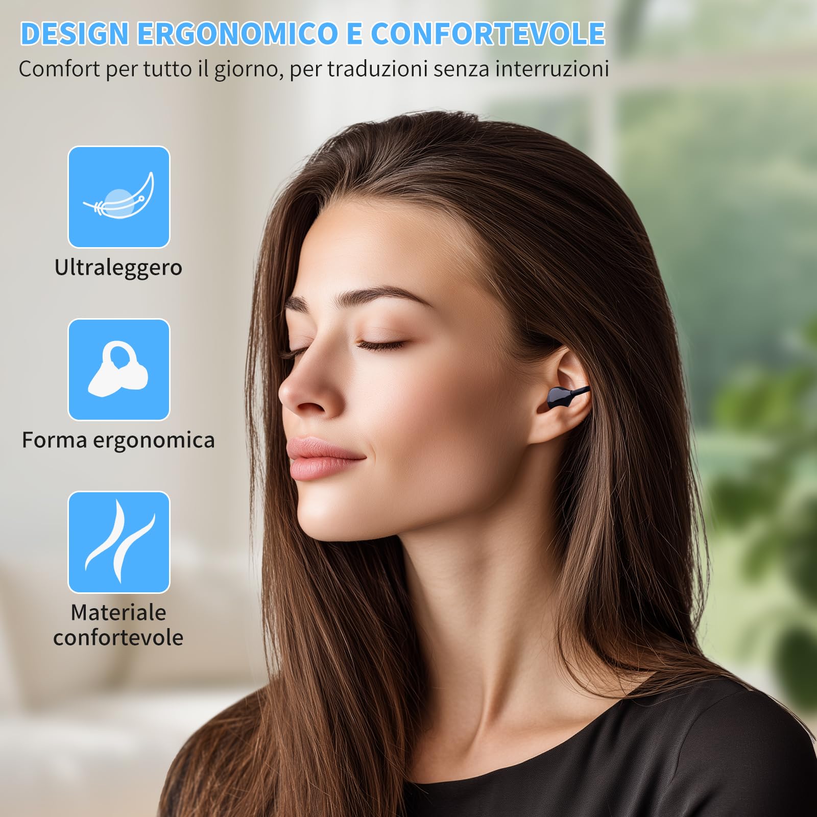 RAYGARD Cuffie Traduzione Simultanea, 2026 5 in 1 AI Cuffiette Traduttore Istantaneo Vocale con 154 Lingue e APP, Bluetooth 6.1 80H Auricolari Traduzione Tempo Reale per Viaggi Riunioni Studio, Nero