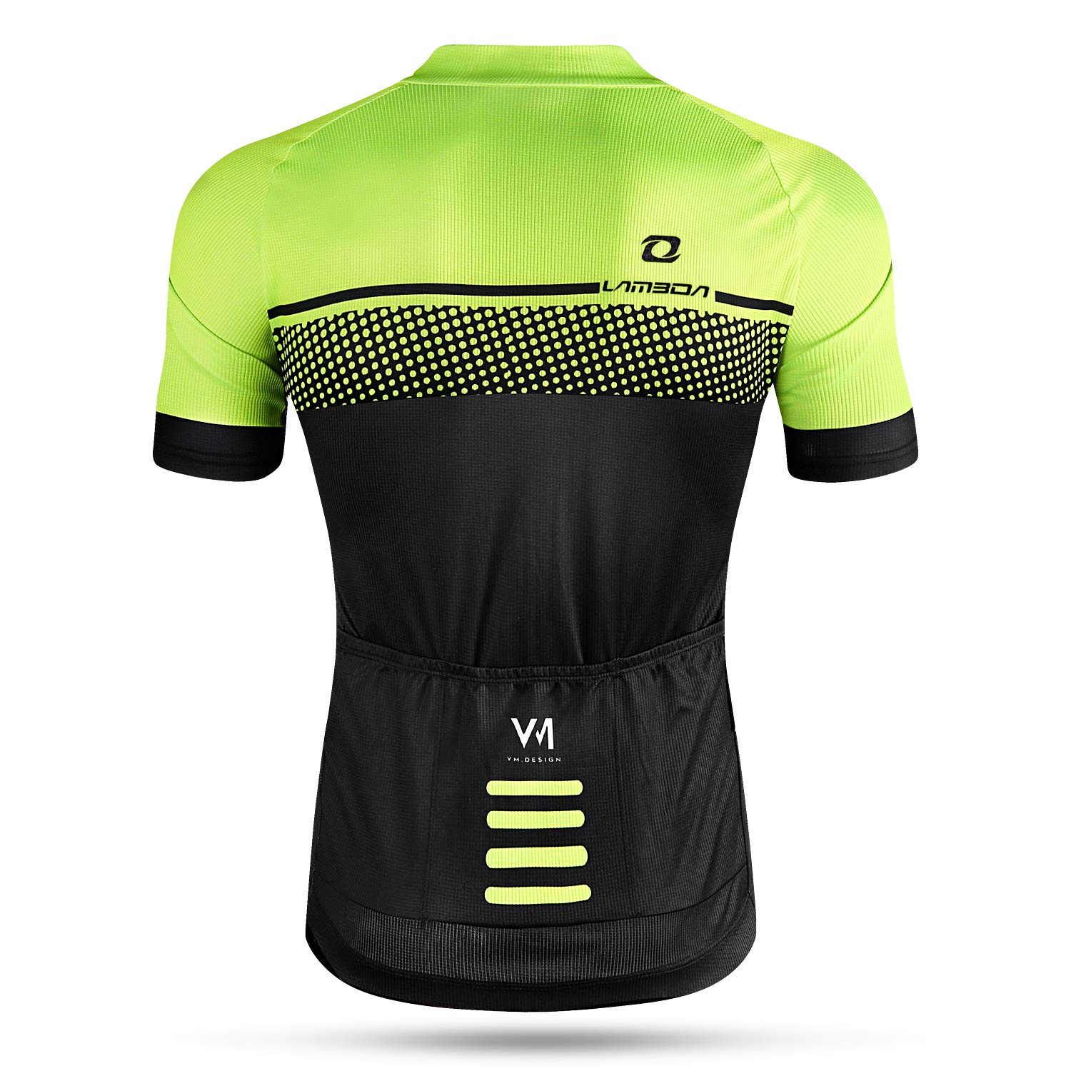 LAMEDA Maglia Ciclismo con Manica Corta Maglietta MTB Traspirante Asciugatura Veloce Riflettente per Multi-Sport Mountain Bike Ciclismo Palestra