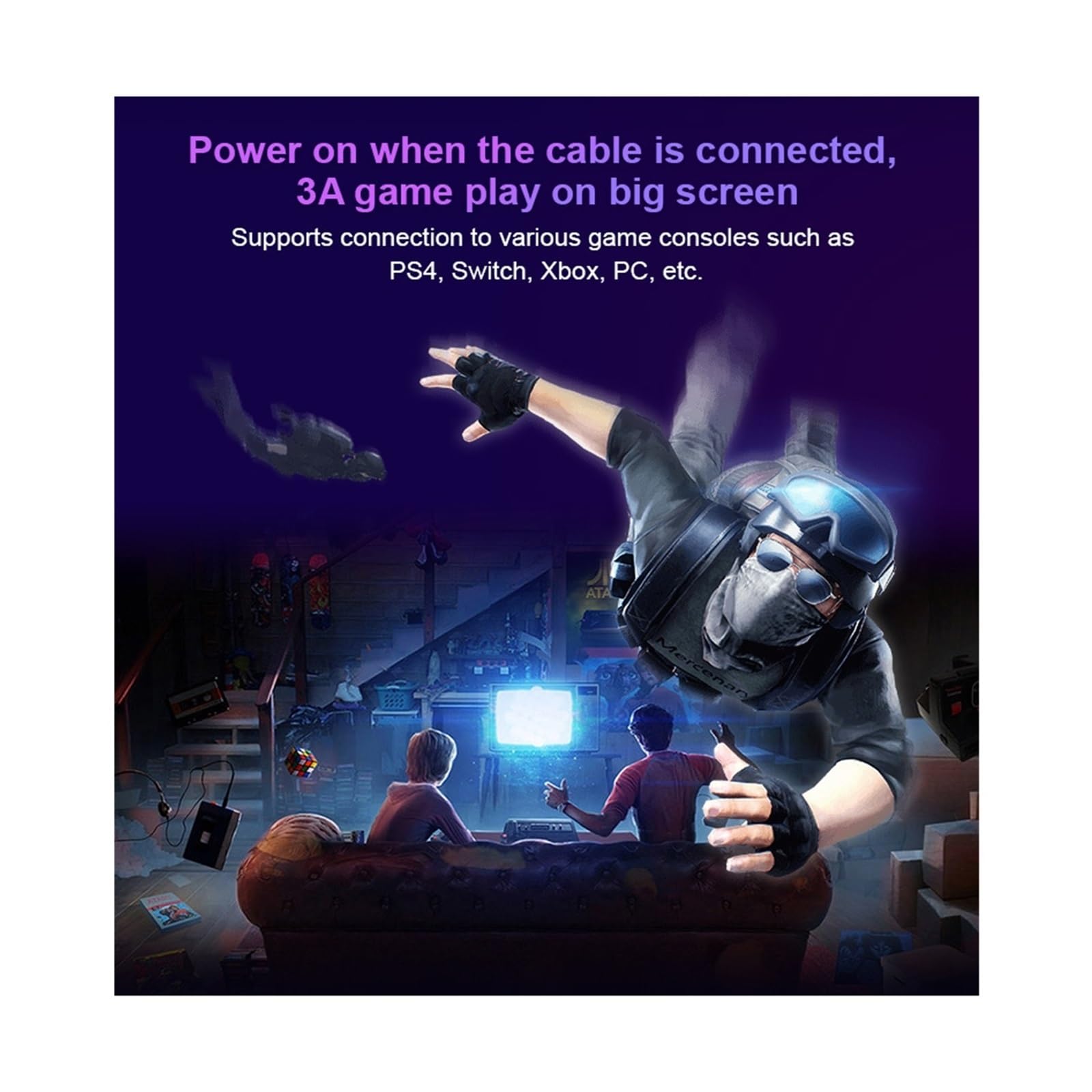 Gafas Inteligentes 3DVR de Realidad Virtual for películas y Juegos, con Pantalla Gigante de Alta definición y HDMI.