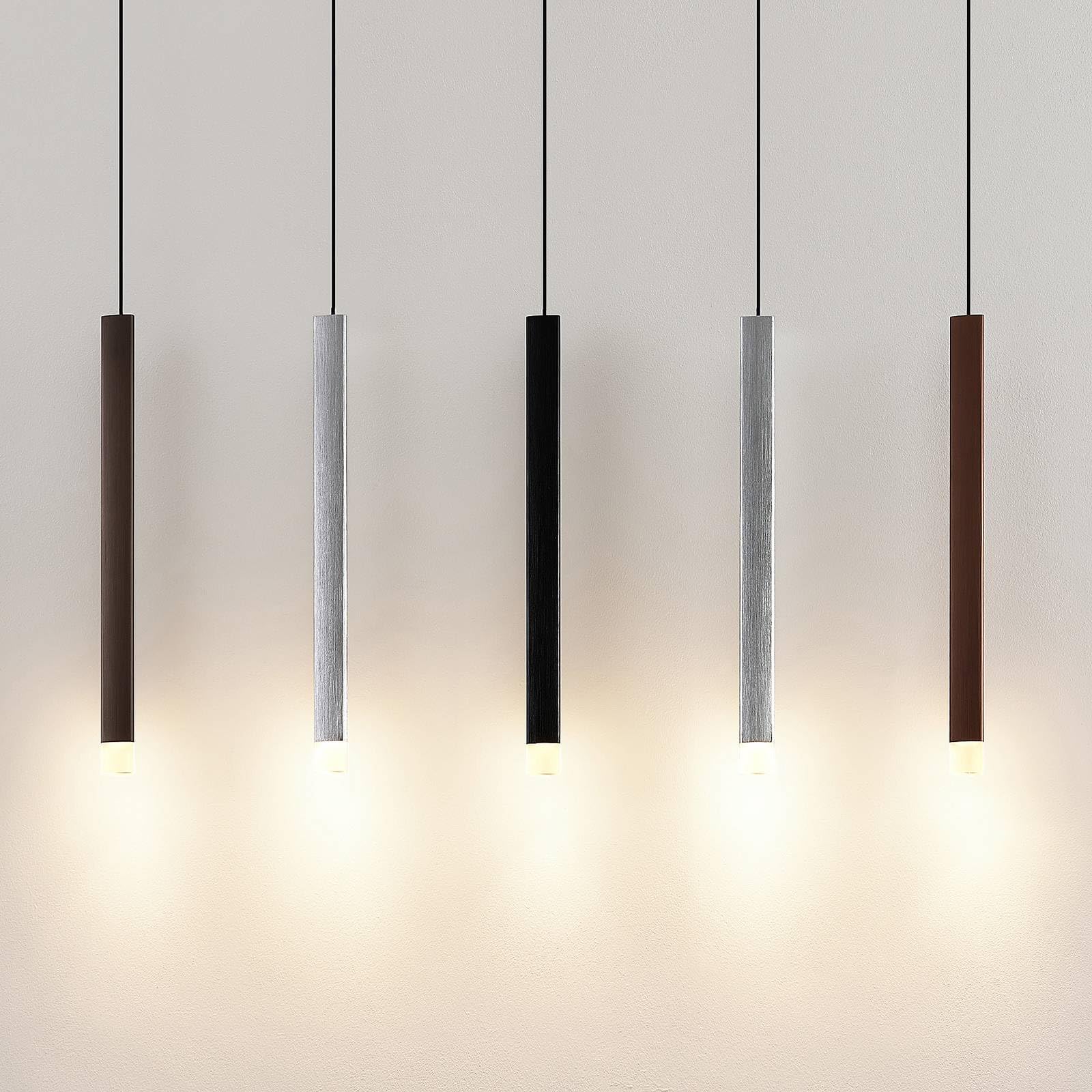 Lucande LED Stoika dimmbar (Modern) in Schwarz aus Metall (5 flammig,) Wohnzimmerleuchte