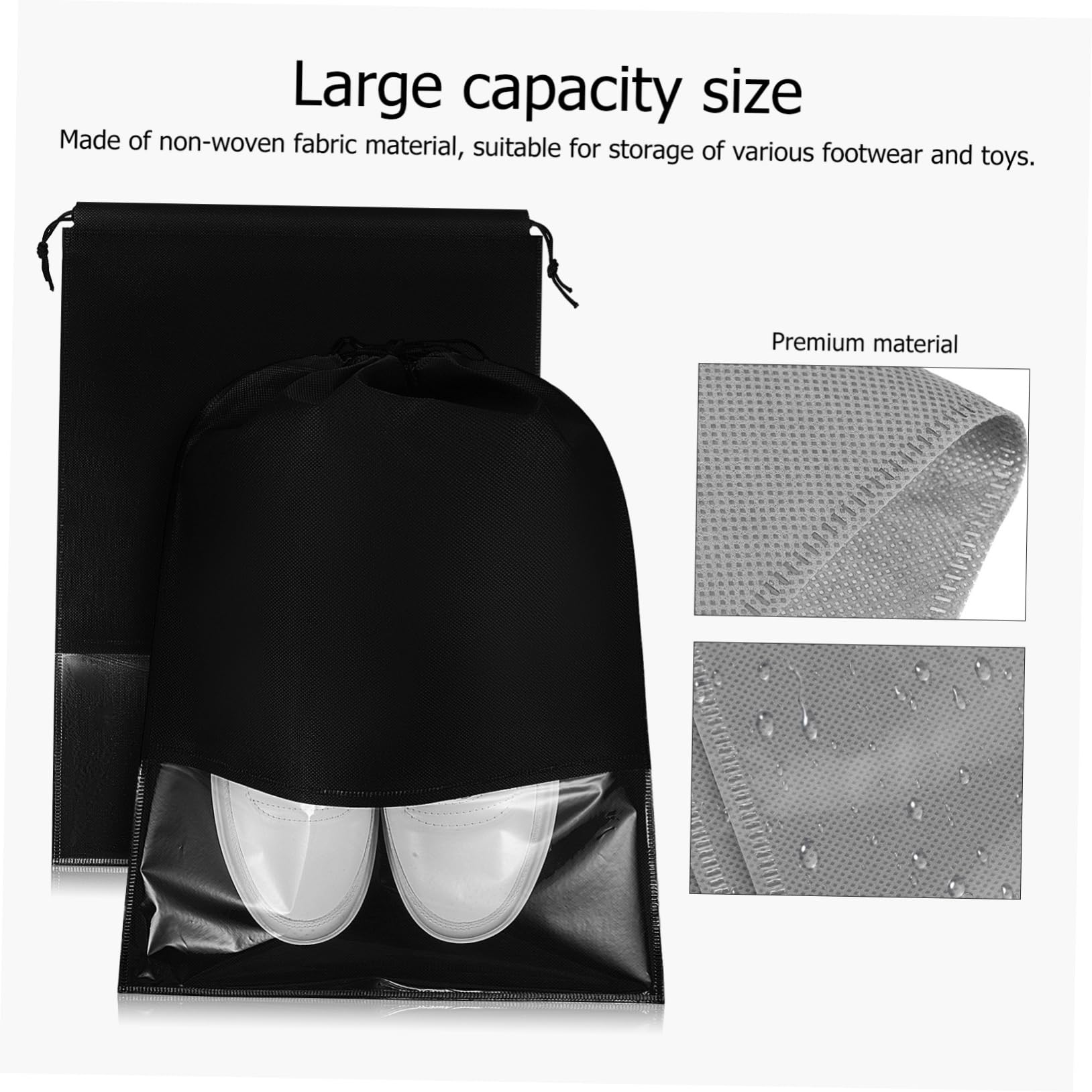 LIFKOME 20 Sacchetti Per Scarpe Con Coulisse Compatti E Riutilizzabili Per Viaggi Con Finestra Per Una Facile Identificazione Per Uomini Donne E Scarpe