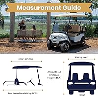 Vista 2 de Leader Accessories Recinto de conducción de golf para 2 + 2 personas, techo corto, carrito de golf para 2 más de 4 pasajeros, verde (verde)
