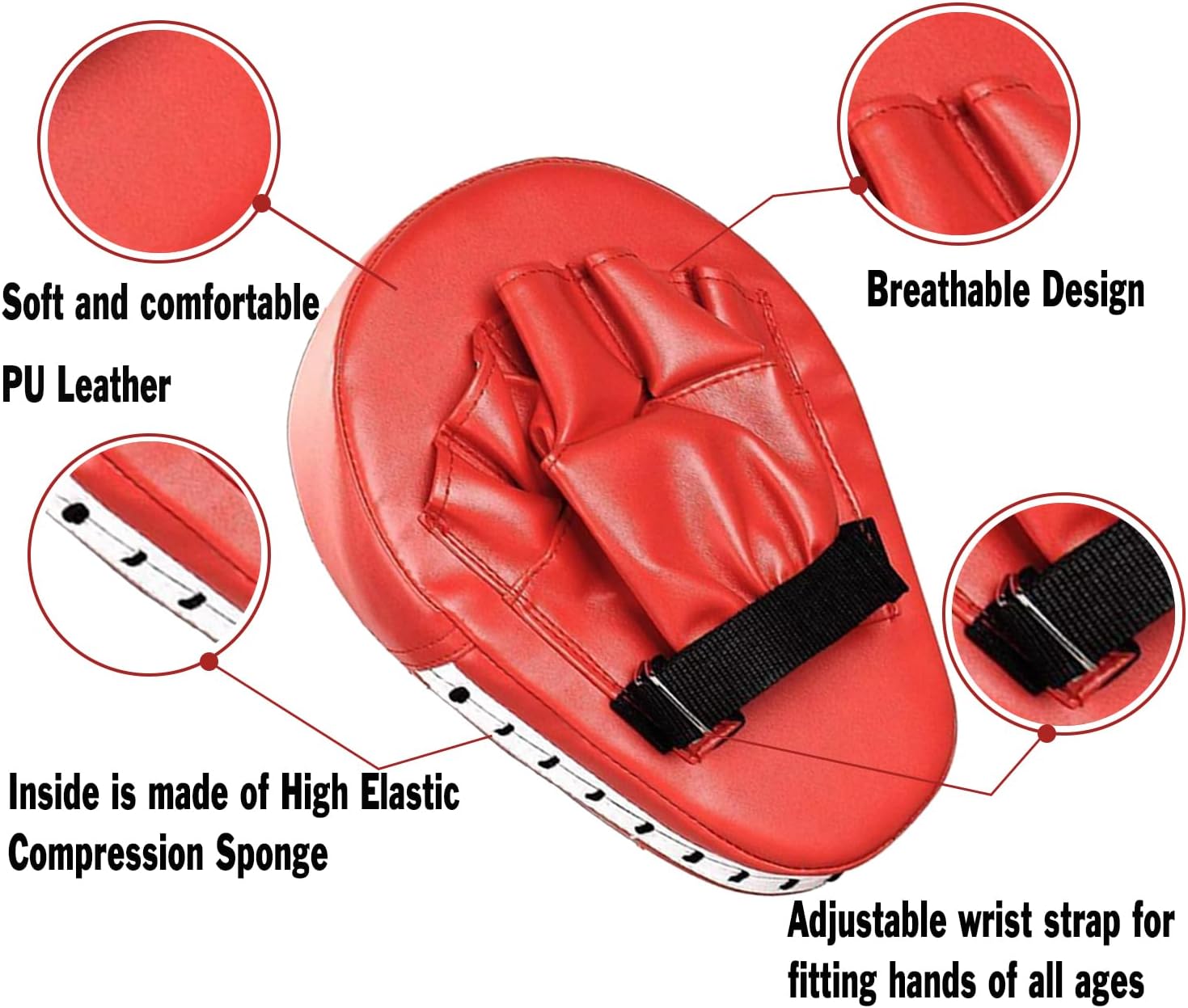 2-in-1 Boxing Pads Set | Punching Mitts Focus Pads, Adjustable Strike Shield Arm Pad Set for Boxing, Kickboxing, Karate, Muay Thai MMA Training