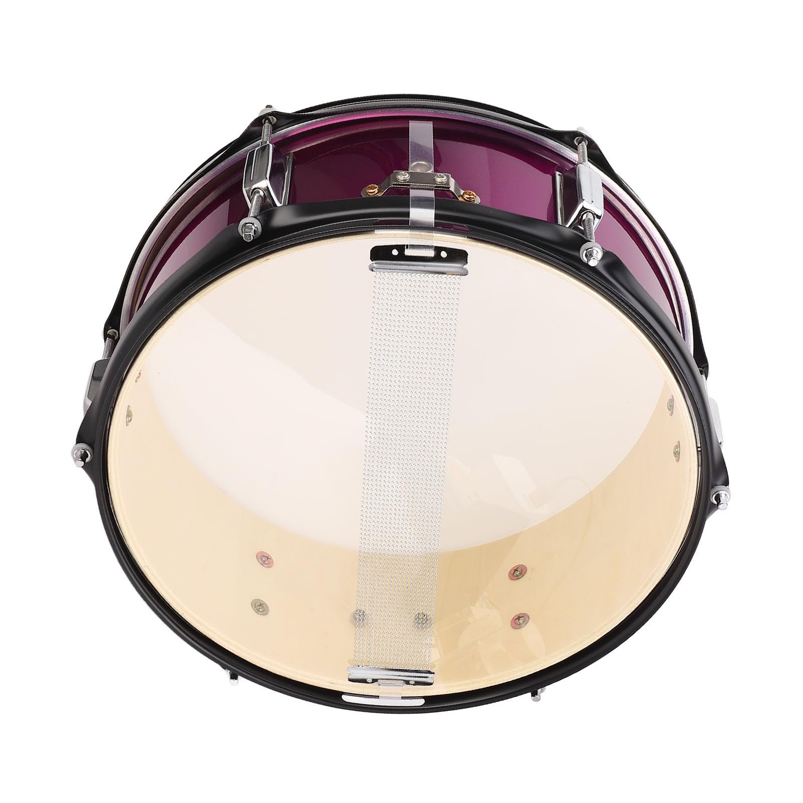 EMUKOEP Strumento a Percussione Rullante Rose Red con Bacchette, Accordatore e Tracolla, Suono Potente per Batteristi, Professionisti, Set di Rullante 14x5,5 Pollici, 6 Cerchi per Batteria, Fusto in