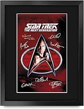HWC Trading Framed 11" x 14" Print - Star Trek Next Generation Gifts Mounted Printed Signed Autograph Poster for TV Memorabilia Fans